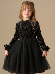 Angel & Rocket Black Elsie Velvet Tulle Dress - Image 1 of 9