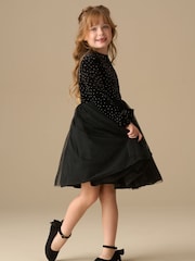 Angel & Rocket Black Elsie Velvet Tulle Dress - Image 2 of 9