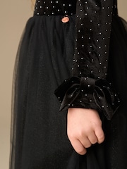 Angel & Rocket Black Elsie Velvet Tulle Dress - Image 5 of 9