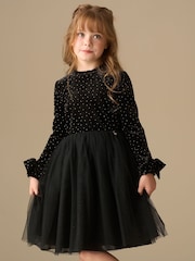 Angel & Rocket Black Elsie Velvet Tulle Dress - Image 6 of 9