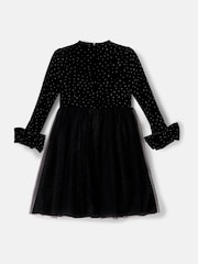 Angel & Rocket Black Elsie Velvet Tulle Dress - Image 8 of 9