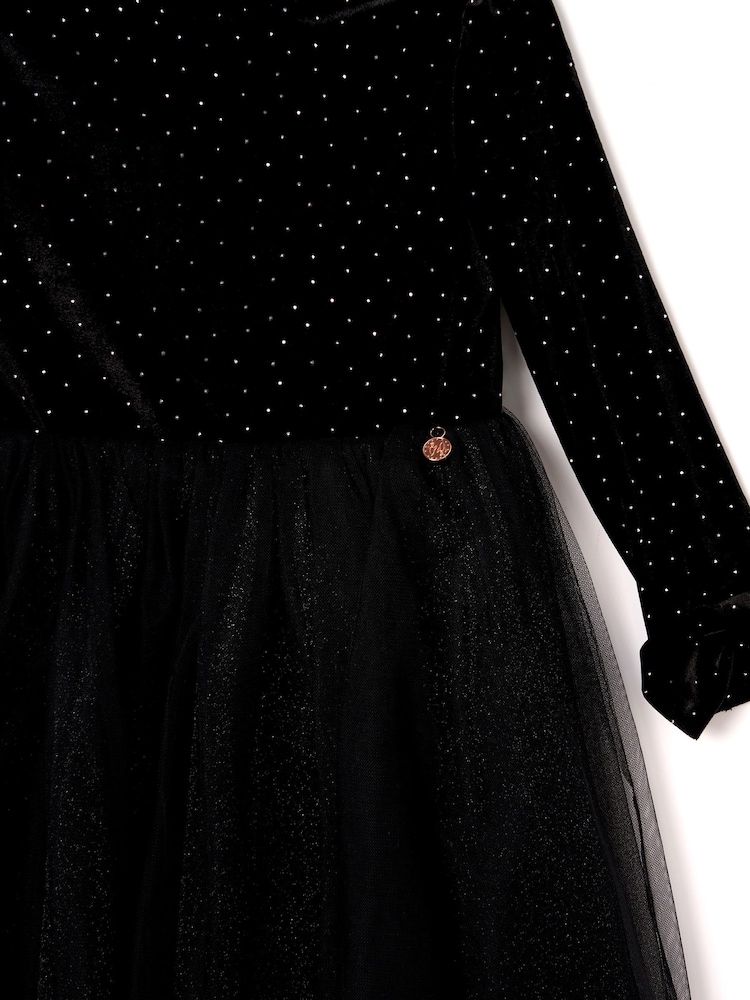 Angel & Rocket Black Elsie Velvet Tulle Dress - Image 9 of 9