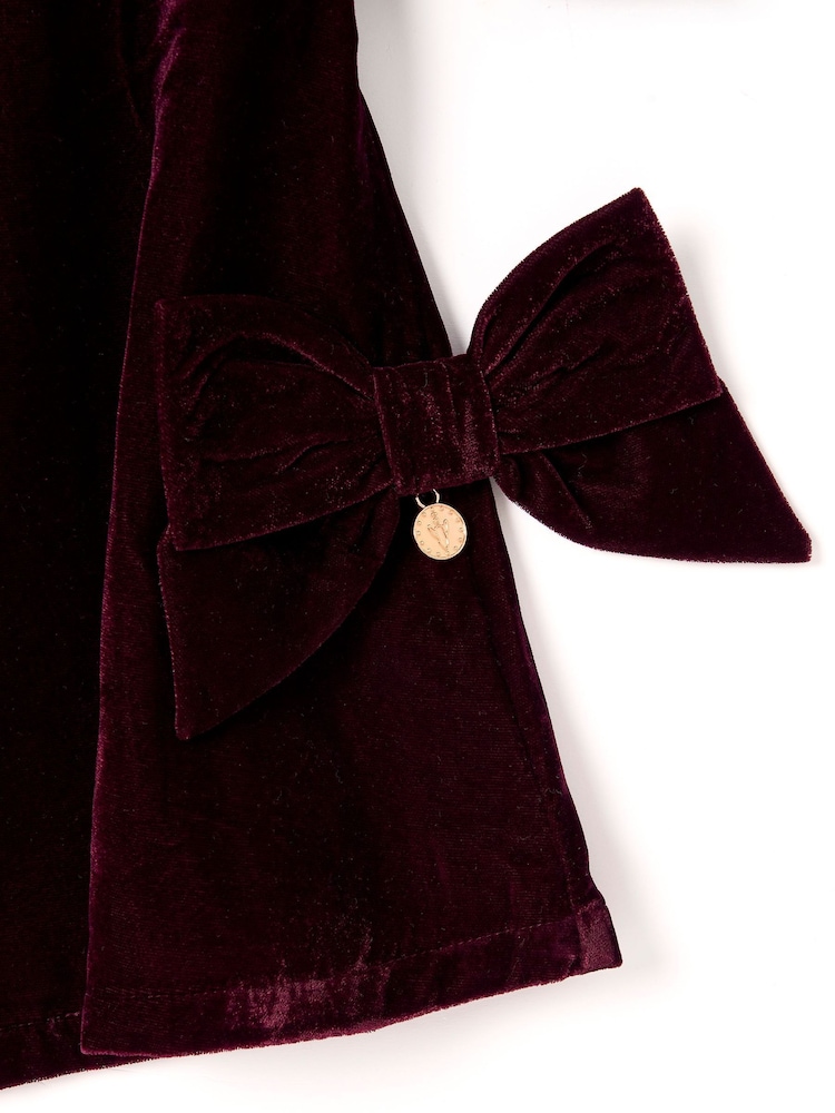 Angel & Rocket Red Olivia Velvet Bow Shift Dress - Image 7 of 7 Angel & Rocket Red Olivia Velvet Bow Shift Dress - Image 7 of 7