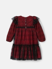 Angel & Rocket Red Tia Sequin Tartan Mesh Dress - Image 7 of 8