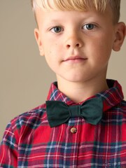 Angel & Rocket Red Camden Brushed Shirt With Bow Tie - Image 4 of 9
