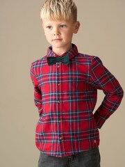 Angel & Rocket Red Camden Brushed Shirt With Bow Tie - Image 5 of 9
