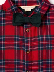 Angel & Rocket Red Camden Brushed Shirt With Bow Tie - Image 9 of 9