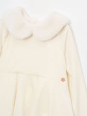 Angel & Rocket White Gabrielle Fur Collar Dress - Image 7 of 7
