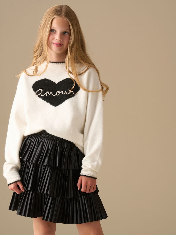 Angel & Rocket Natural Callie Amour Heart Jumper - Image 2 of 4