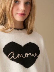 Angel & Rocket Natural Callie Amour Heart Jumper - Image 3 of 4