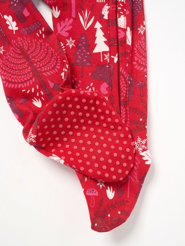 Angel & Rocket Red Frida Scandi Print Babygrow Sleepsuit - Image 7 of 7 Angel & Rocket Red Frida Scandi Print Babygrow Sleepsuit - Image 7 of 7