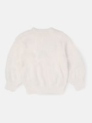 Angel & Rocket Natural Mia Velvet Bow Eyelash Jumper - Image 6 of 7
