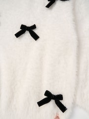 Angel & Rocket Natural Mia Velvet Bow Eyelash Jumper - Image 7 of 7