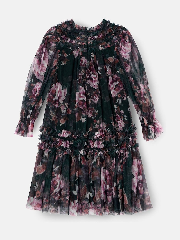 Angel & Rocket Green Verity Ruffle Mesh Dress - Image 8 of 8