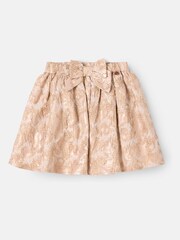Angel & Rocket Cream Etta Metallic Jacquard Skirt - Image 4 of 6
