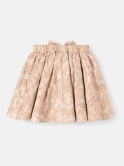 Angel & Rocket Cream Etta Metallic Jacquard Skirt - Image 5 of 6