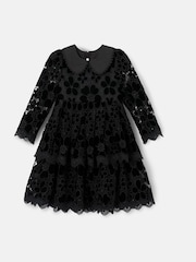 Angel & Rocket Black Mavea Velvet Lace Dress - Image 7 of 9