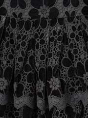 Angel & Rocket Black Mavea Velvet Lace Dress - Image 9 of 9
