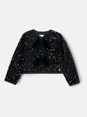 Angel & Rocket Black Maisie Velvet Sequin Jacket - Image 6 of 8