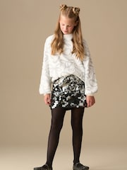 Angel & Rocket White Livia Bow Eyelash Jumper - Image 2 of 8