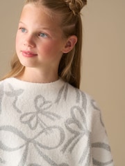 Angel & Rocket White Livia Bow Eyelash Jumper - Image 5 of 8