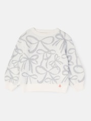 Angel & Rocket White Livia Bow Eyelash Jumper - Image 6 of 8
