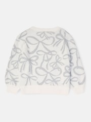 Angel & Rocket White Livia Bow Eyelash Jumper - Image 7 of 8