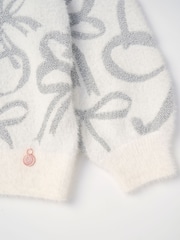 Angel & Rocket White Livia Bow Eyelash Jumper - Image 8 of 8