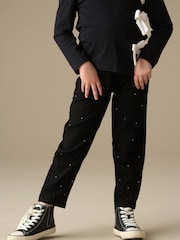 Angel & Rocket Black Aylie Beaded Barrel Leg Jeans - Image 1 of 8