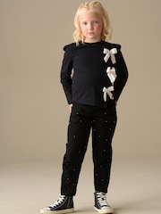 Angel & Rocket Black Aylie Beaded Barrel Leg Jeans - Image 5 of 8