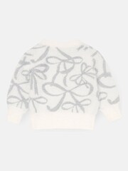 Angel & Rocket White Livia Silver Bow Eyelash Jumper - Image 6 of 7