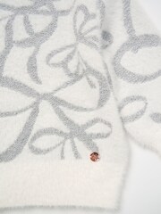 Angel & Rocket White Livia Silver Bow Eyelash Jumper - Image 7 of 7