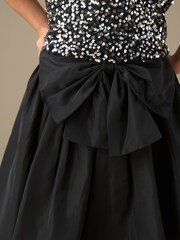 Angel & Rocket Black Nadia Tafetta Bow Skirt - Image 4 of 7