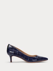 Lauren Ralph Lauren Blue Adrienne Leather Court Heel Shoes - Image 1 of 4