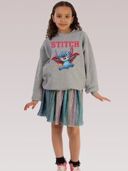 Brands In Grey Disney Stitch Dracula Halloween Sweat Top - Image 2 of 5