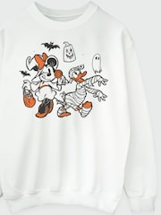 Brands In White Disney Minnie Mouse Sketch Halloween Sweat Top - Image 3 of 5