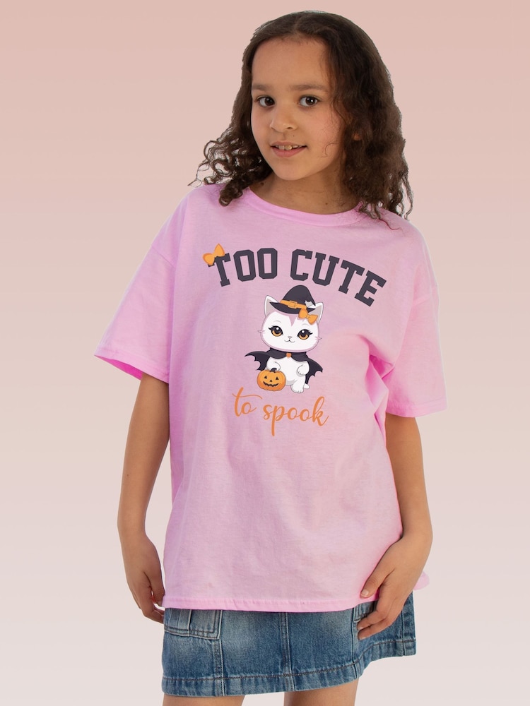 Brands In Pink Halloween Too Cute To Spook T-Shirt - Image 1 of 5