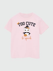 Brands In Pink Halloween Too Cute To Spook T-Shirt - Image 3 of 5