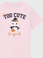 Brands In Pink Halloween Too Cute To Spook T-Shirt - Image 4 of 5