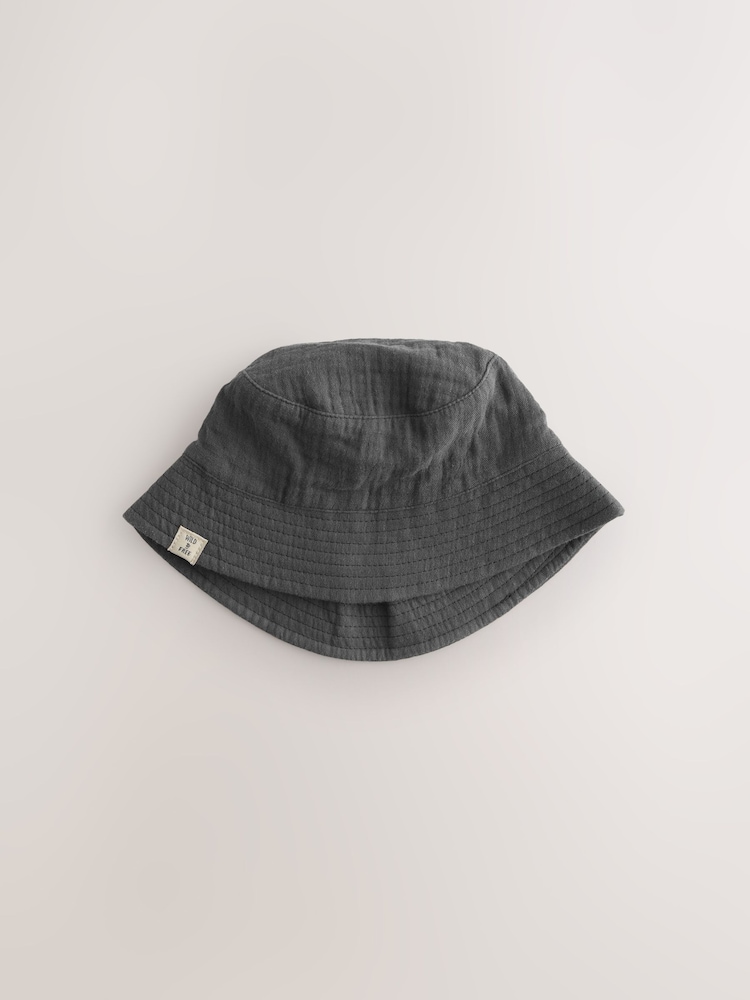 Grey Stampy Printed Woven Baby Bucket Hats 2 Pack (0mths-2yrs) - Image 2 of 5