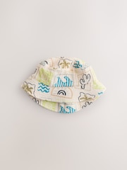 Grey Stampy Printed Woven Baby Bucket Hats 2 Pack (0mths-2yrs) - Image 3 of 5
