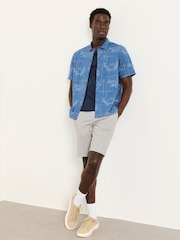 FatFace Blue Short Sleeve Seafood Print Shirt - Image 3 of 5