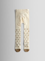 JoJo Maman Bébé Pink 2-Pack Glitter Cotton Rich Tights - Image 6 of 7