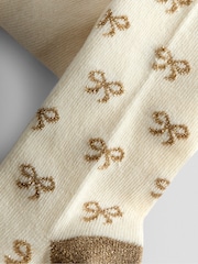 JoJo Maman Bébé Pink 2-Pack Glitter Cotton Rich Tights - Image 7 of 7