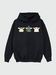 Brands In Black Star Wars Mandalorian Grogu Halloween Hoodie - Image 3 of 5