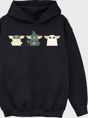 Brands In Black Star Wars Mandalorian Grogu Halloween Hoodie - Image 4 of 5
