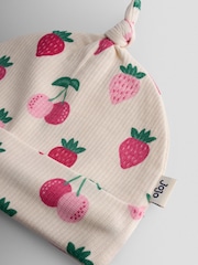 JoJo Maman Bébé Pink Strawberry 2-Pack Hats - Image 6 of 6