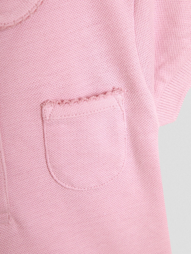 JoJo Maman Bébé Pink Pretty Polo Shirt - Image 3 of 3