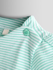 JoJo Maman Bébé Green Appliqué Button Shoulder T-Shirt - Image 3 of 4