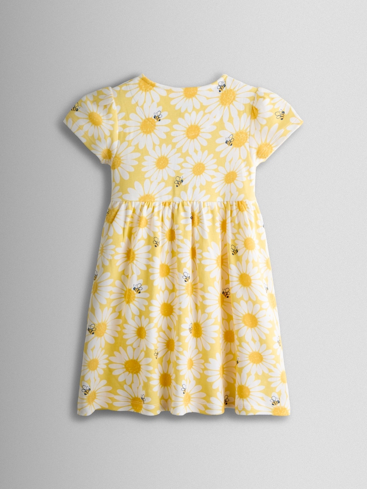 JoJo Maman Bébé Yellow Button Down Pet In Pocket Dress - Image 2 of 3